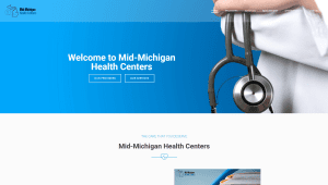 Health center welcome page design
