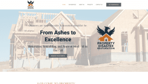 Property disaster restoration services website