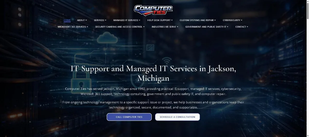 Computer Ties website home page