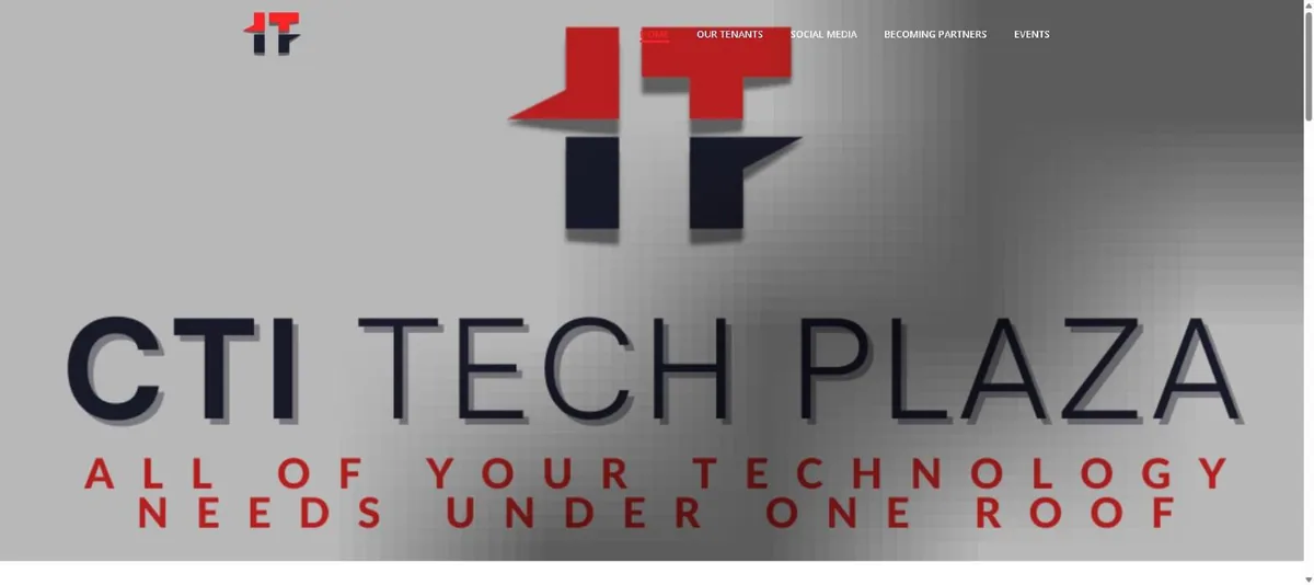 CTi Tech Plaza website home page designed by Computer Ties