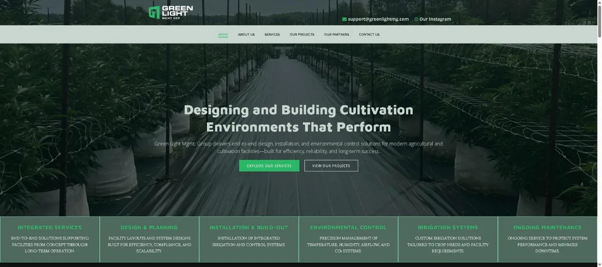 Green Light Mgmt. Group website home page designed by Computer Ties